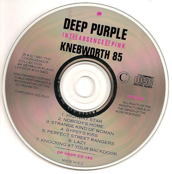 Deep Purple -In The Absence Of Pink - Knebworth 85