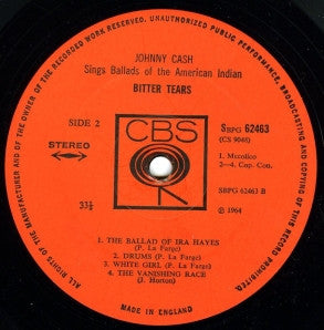 Johnny Cash -Bitter Tears - Ballads Of The American Indian