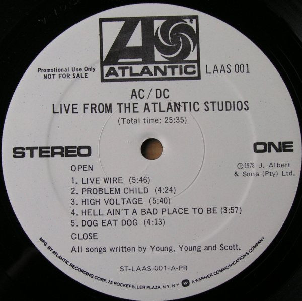 AC/DC -Live From The Atlantic Studios