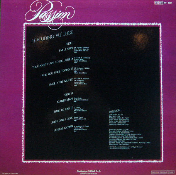 Passion (19) Featuring Au'Luce* -Passion Featuring Au'Luce