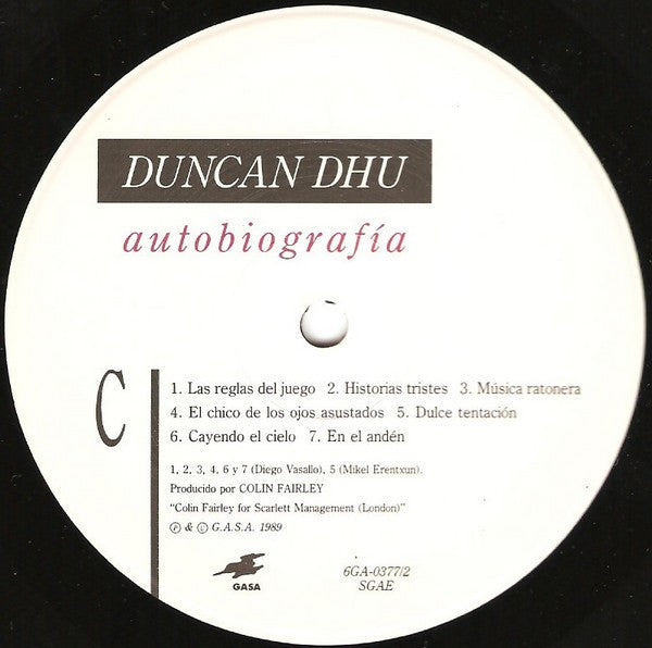 Duncan Dhu -Autobiografía ‎