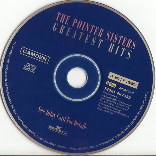 The Pointer Sisters* -Greatest Hits