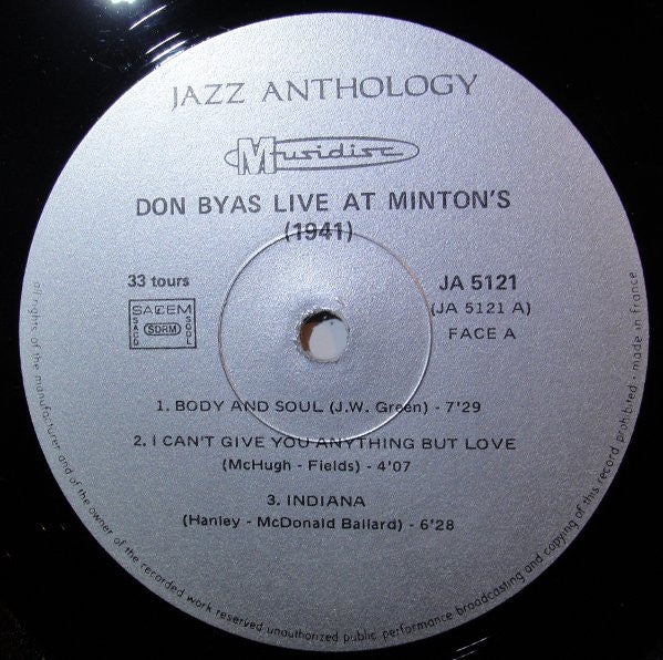 Don Byas -Live At Minton's 1941