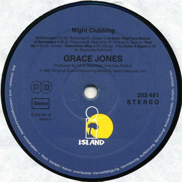 Grace Jones -Nightclubbing