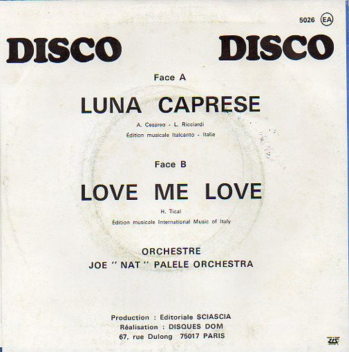 Joe "Nat" Palele Orchestra -Luna Caprese / Love Me Love