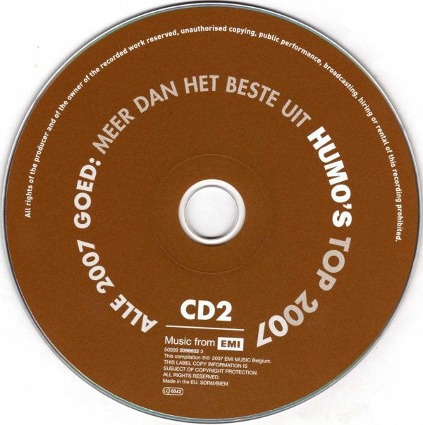 Various -Alle 2007 Goed: Meer Dan Het Beste Uit Humo's Top 2007