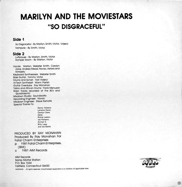 Marilyn And The Movie Stars -So Disgraceful