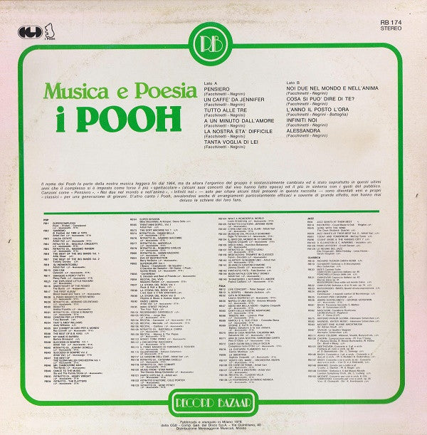 I Pooh* -Musica E Poesia