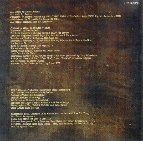 Seether -Holding Onto Strings Better Left To Fray