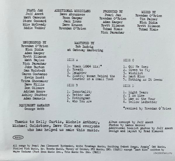 Pearl Jam - Rearviewmirror (Greatest Hits 1991-2003: Volume 2)