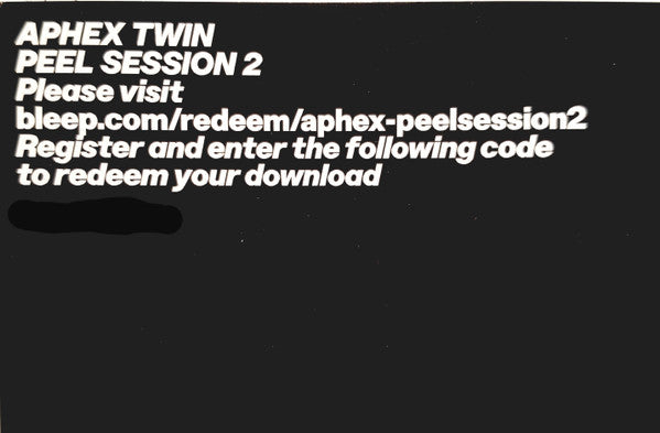 Aphex Twin - Peel Session 2 TX 10/04/95