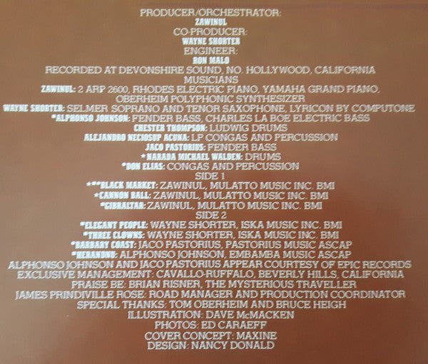 Weather Report -Black Market