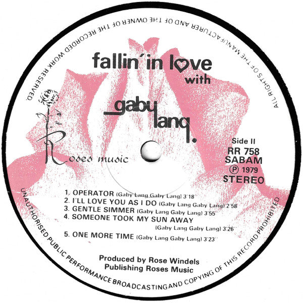 Gaby Lang -Fallin' In Love With