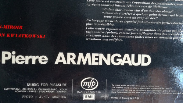 Jean-Pierre Armengaud, Karlheinz Stockhausen / Pierre Boulez / Arnold Schönberg* - Klavierstück 9 / Sonate N°3 / 6 Petites Pièces
