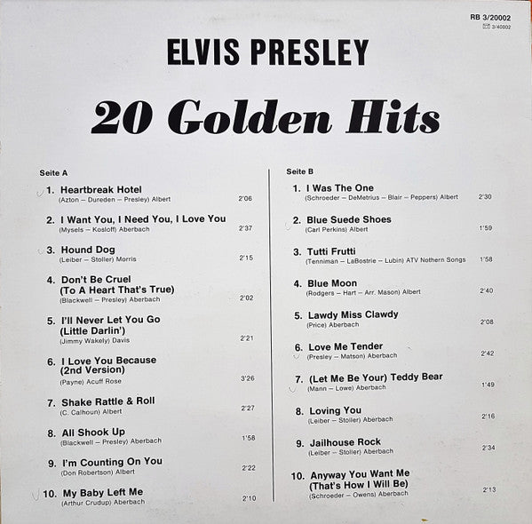 Elvis Presley -20 Golden Hits