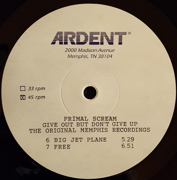 Primal Scream -Give Out But Don't Give Up (The Original Memphis Recordings)