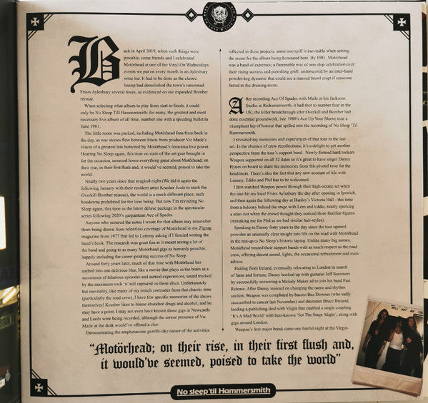 Motörhead -No Sleep 'Til Hammersmith