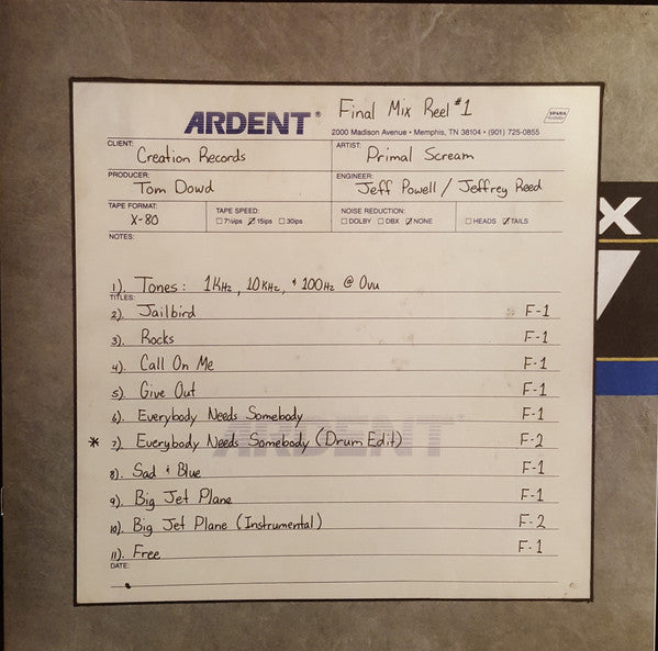 Primal Scream -Give Out But Don't Give Up (The Original Memphis Recordings)