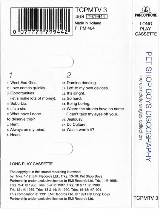 Pet Shop Boys - Discography (The Complete Singles Collection)