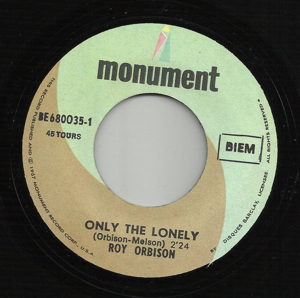 Roy Orbison -Only The Lonely / It's Over