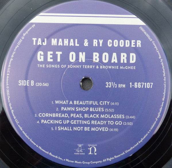 Taj Mahal & Ry Cooder -Get On Board (The Songs Of Sonny Terry & Brownie McGhee)