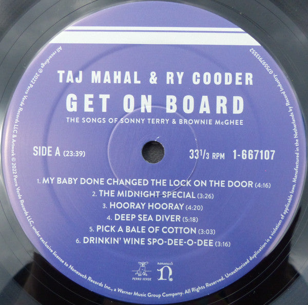 Taj Mahal & Ry Cooder -Get On Board (The Songs Of Sonny Terry & Brownie McGhee)