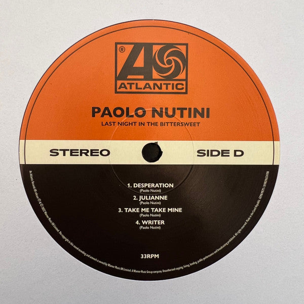 Paolo Nutini -Last Night In The Bittersweet