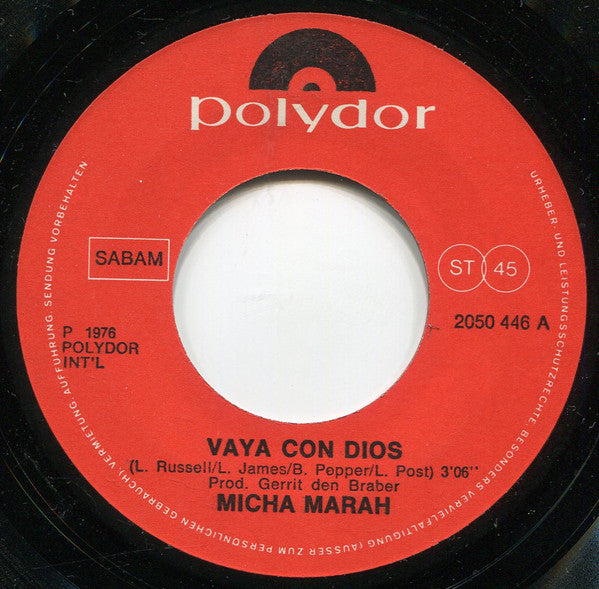 Micha Marah - Vaya Con Dios
