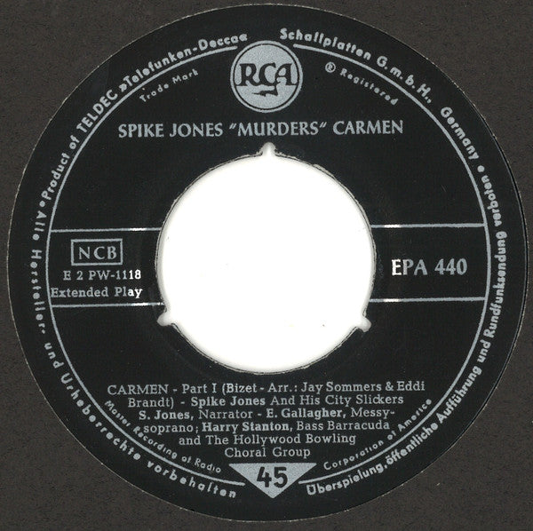 Spike Jones And His City Slickers -Carmen Murdered ! Spike Jones Suspected