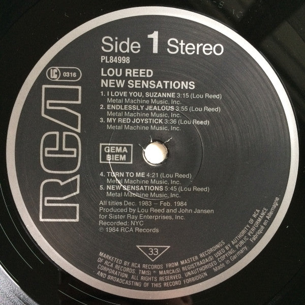 Lou Reed -New Sensations