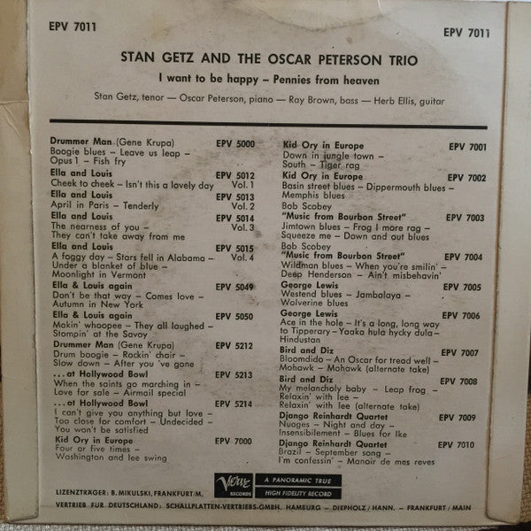 Stan Getz And The Oscar Peterson Trio - I Want To Be Happy / Pennies From Heaven