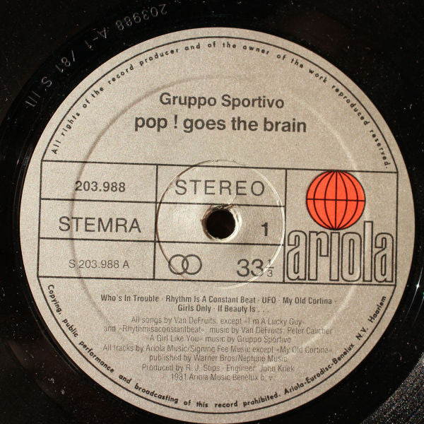 Gruppo Sportivo -Pop! Goes The Brain