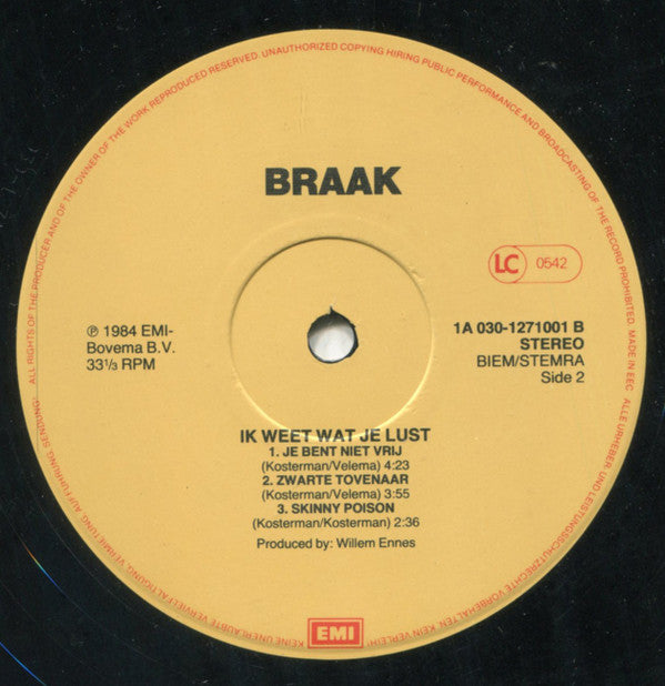 Braak -Ik Weet Wat Je Lust