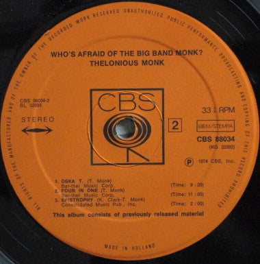 Thelonious Monk -Who's Afraid Of The Big Band Monk?