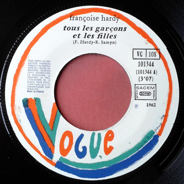 Françoise Hardy -Tous Les Garçons Et Les Filles / Dis Lui Non