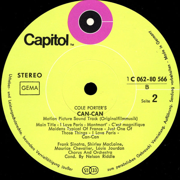 Various -Cole Porter's Can-Can: Original Soundtrack Album