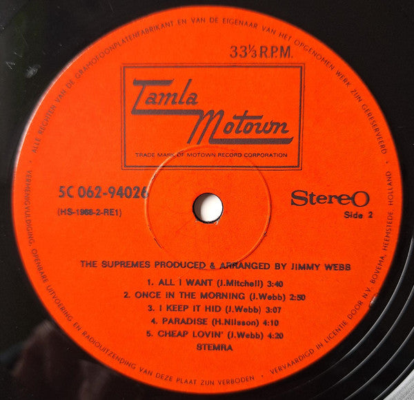 The Supremes -The Supremes Produced And Arranged By Jimmy Webb