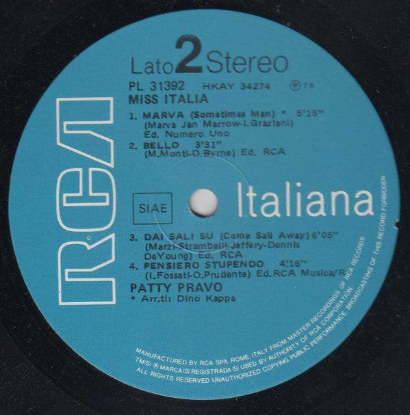 Patty Pravo -Miss Italia
