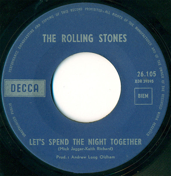 The Rolling Stones -Let's Spend The Night Together / Ruby Tuesday