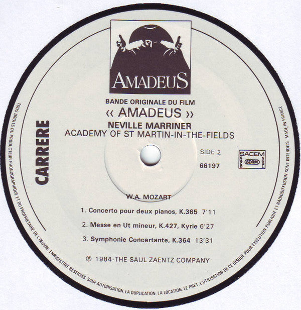 Neville Marriner*, Academy Of St. Martin-in-the-Fields* -Amadeus (Bande Originale Du Film)
