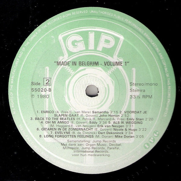 Various - Made In Belgium - Volume 1