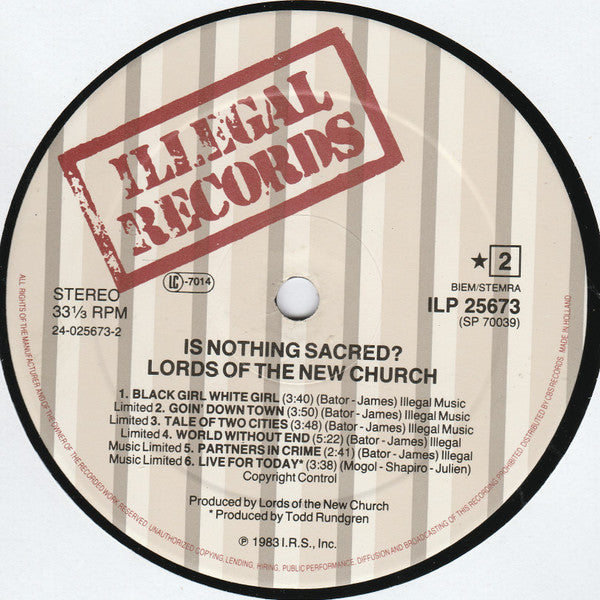 The Lords Of The New Church* -Is Nothing Sacred?