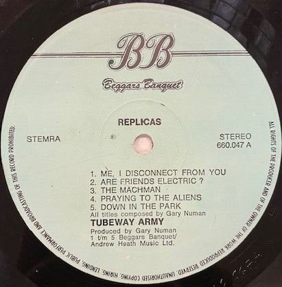 Tubeway Army -Replicas