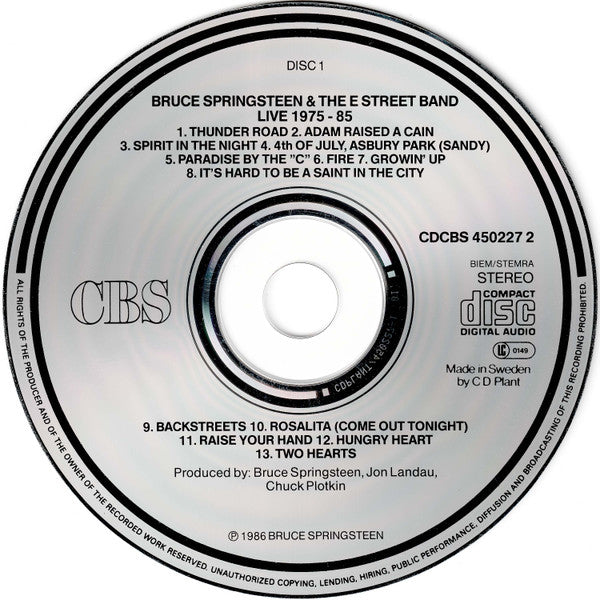 Bruce Springsteen & The E-Street Band -Live/1975-85