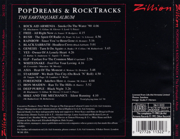 Various -Popdreams & Rocktracks - The Earthquake Album