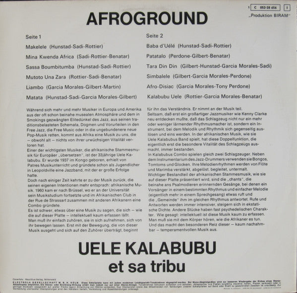 Uele Kalabubu Et Sa Tribu -Afroground