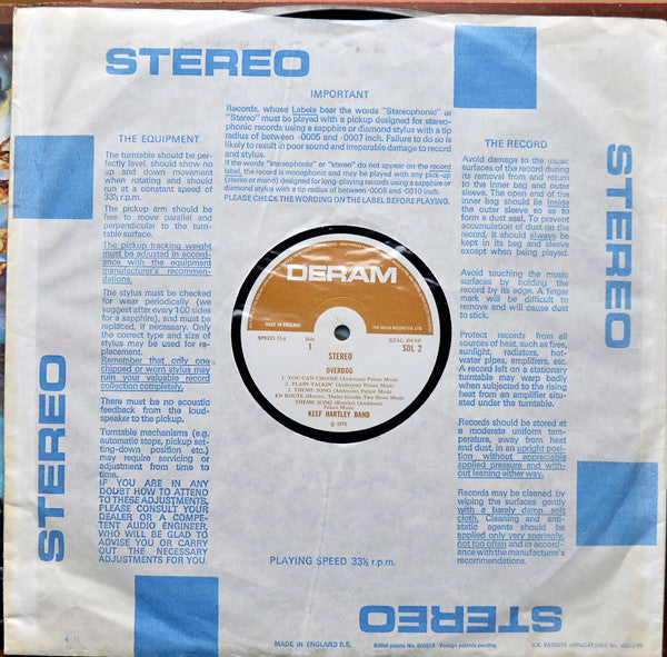 Keef Hartley Band* -Overdog