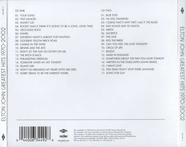 Elton John - Greatest Hits 1970-2002