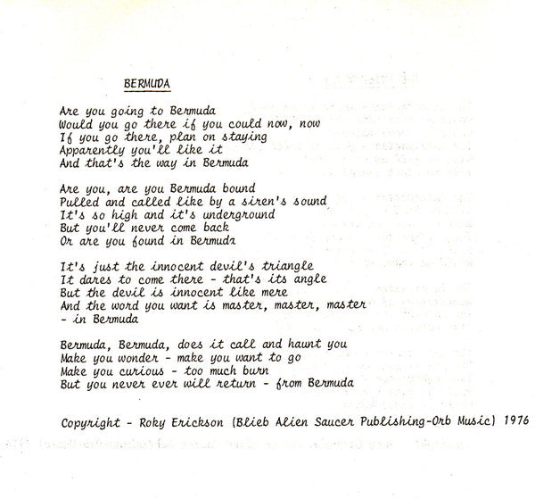 Roky Erickson -Bermuda / The Interpreter