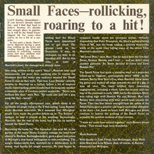 Small Faces -Ogdens' Nut Gone Flake